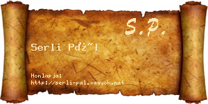 Serli Pál névjegykártya